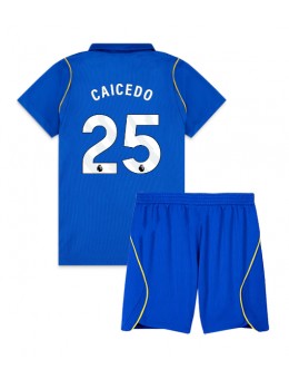 Chelsea Moises Caicedo #25 Replika Hemmakläder Barn 2026-27 Kortärmad (+ byxor)